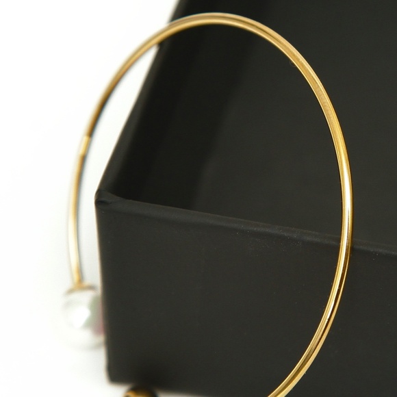 MAJORICA Bracelet GOLDEN AURA Pearl Steel Ball 8mm White Round Pearl - Picture 4 of 4